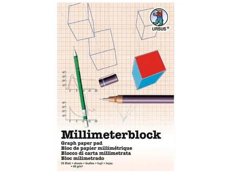 URSUS Milimeterpapier 80 g/m², A3, 25 Blatt URSUS Milimeterpapier 80 g/m², A3, 25 Blatt