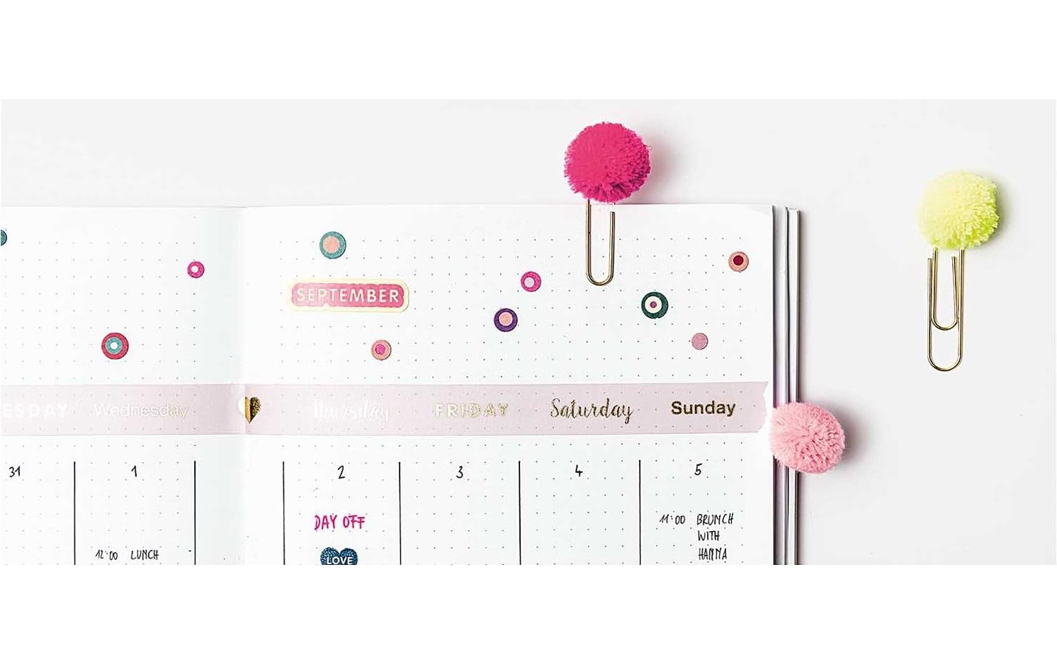 Rico Design Büroklammer Pompon 5 Stück Rico Design Büroklammer Pompon 5 Stück