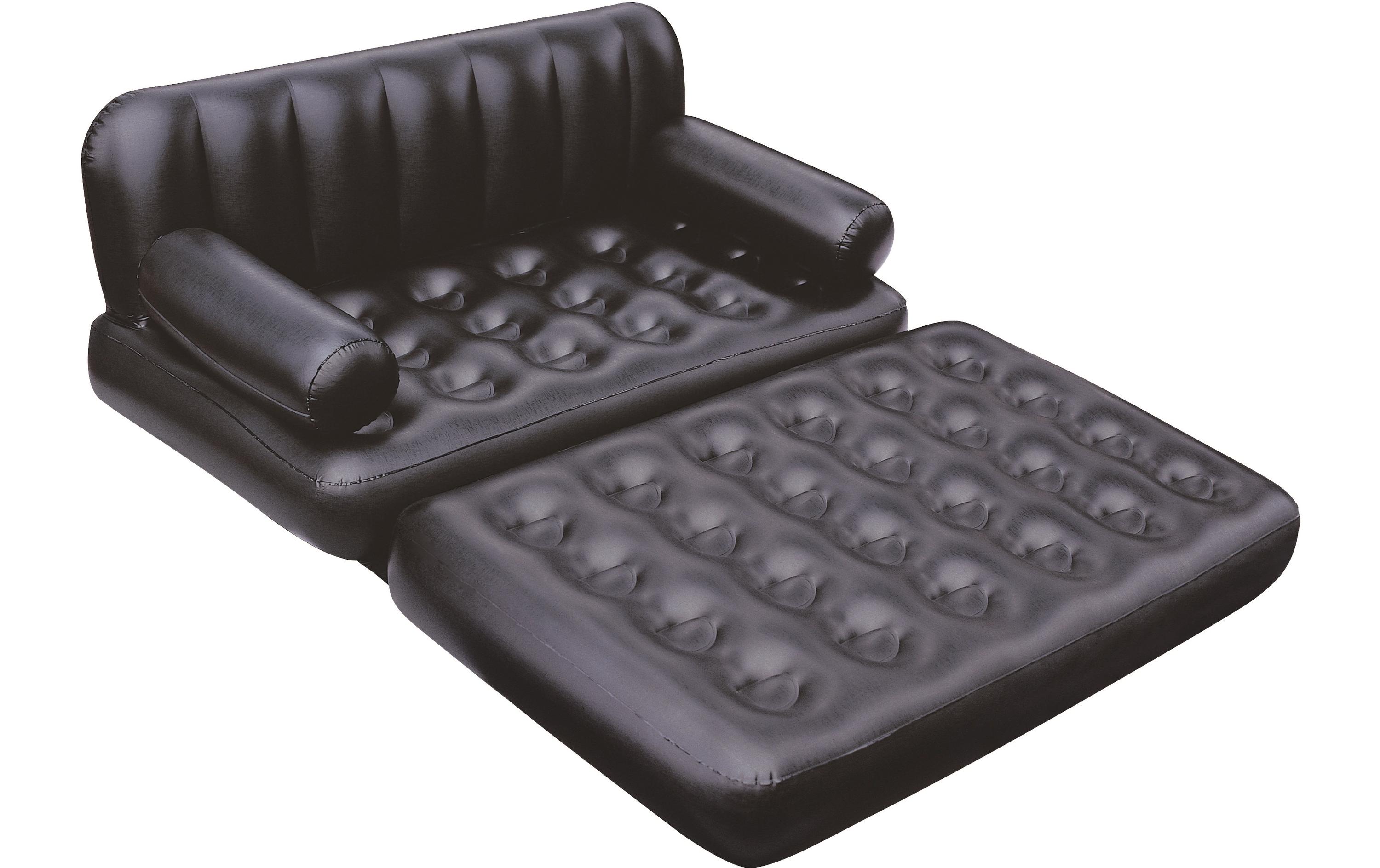 Bestway Aufblasbares Sofa Multi-Max, 5 in 1 Schwarz, 188 x 152 cm