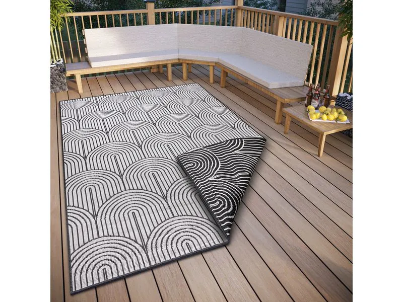 Hanse Home Pangli In- & Outdoor Teppich 120 x 170 cm, Schwarz Hanse Home Pangli In- & Outdoor Teppich 120 x 170 cm, Schwarz