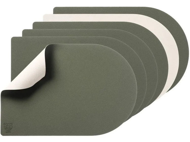 Björn Wendbares Tischset «arcus» 30 cm x 44.5 cm, Grün/Crème