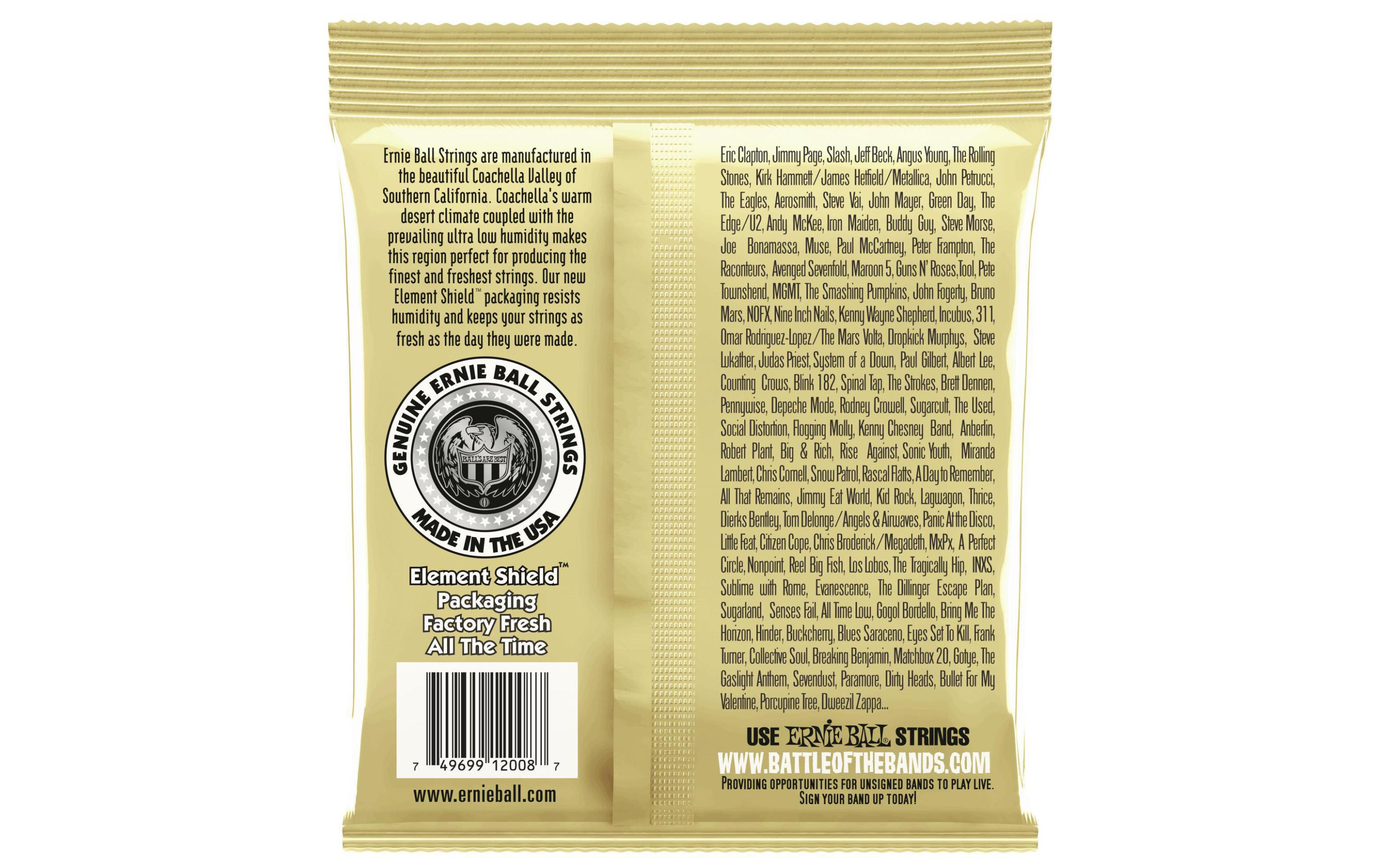 Ernie Ball Gitarrensaiten 2008 Earthwood Bronze – Rock & Blues 10-52