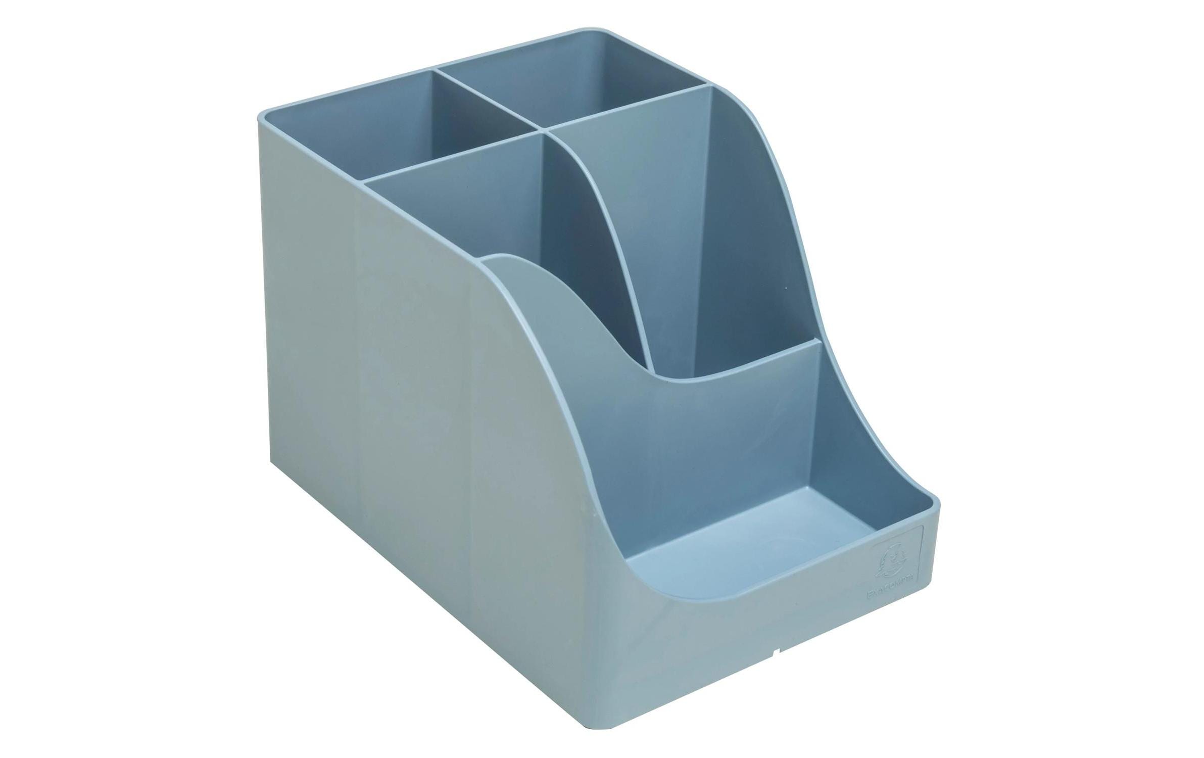 Exacompta Stiftehalter Pen Wave AutentiK, 5 Fächer, Blaugrau