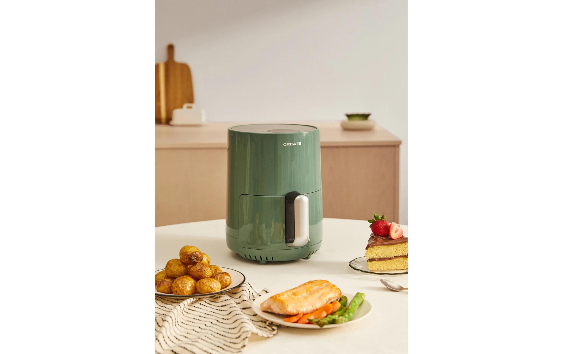 Create Heissluft-Fritteuse Air Fryer Salbeigrün 1.5 l
