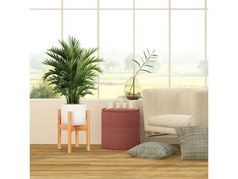 relaxdays Pflanzenständer verstellbar 35.5 cm, Hellbraun relaxdays Pflanzenständer verstellbar 35.5 cm, Hellbraun