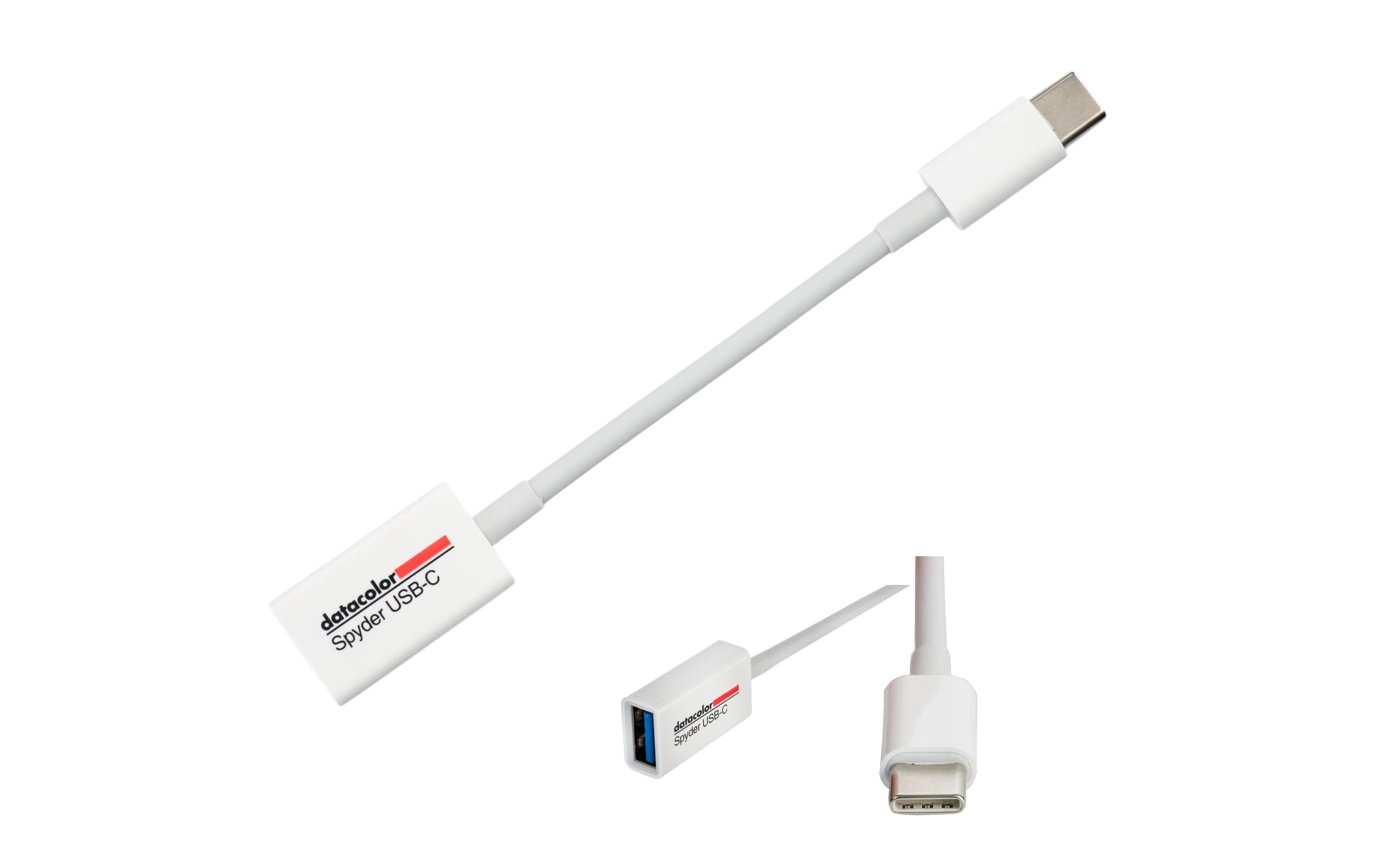 Datacolor Spyder USB-A-auf-USB-C Adapter Weiss, 12.7 cm