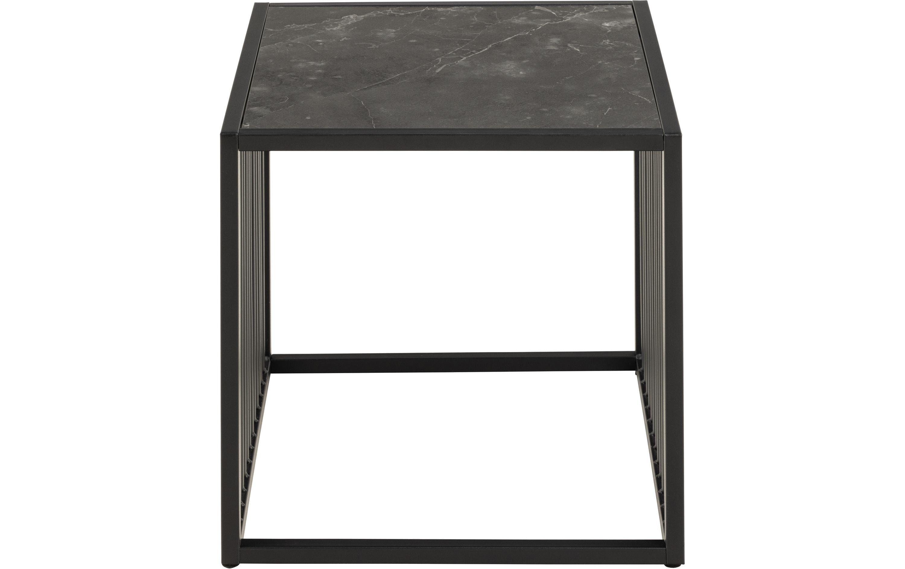 AC Design Beistelltisch Strington 40 x 40 x 42 cm, Schwarz