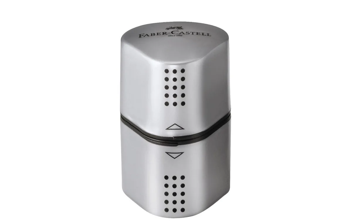 Faber-Castell Spitzer Grip 2001 Dreifach Manuell, Silber Faber-Castell Spitzer Grip 2001 Dreifach Manuell, Silber