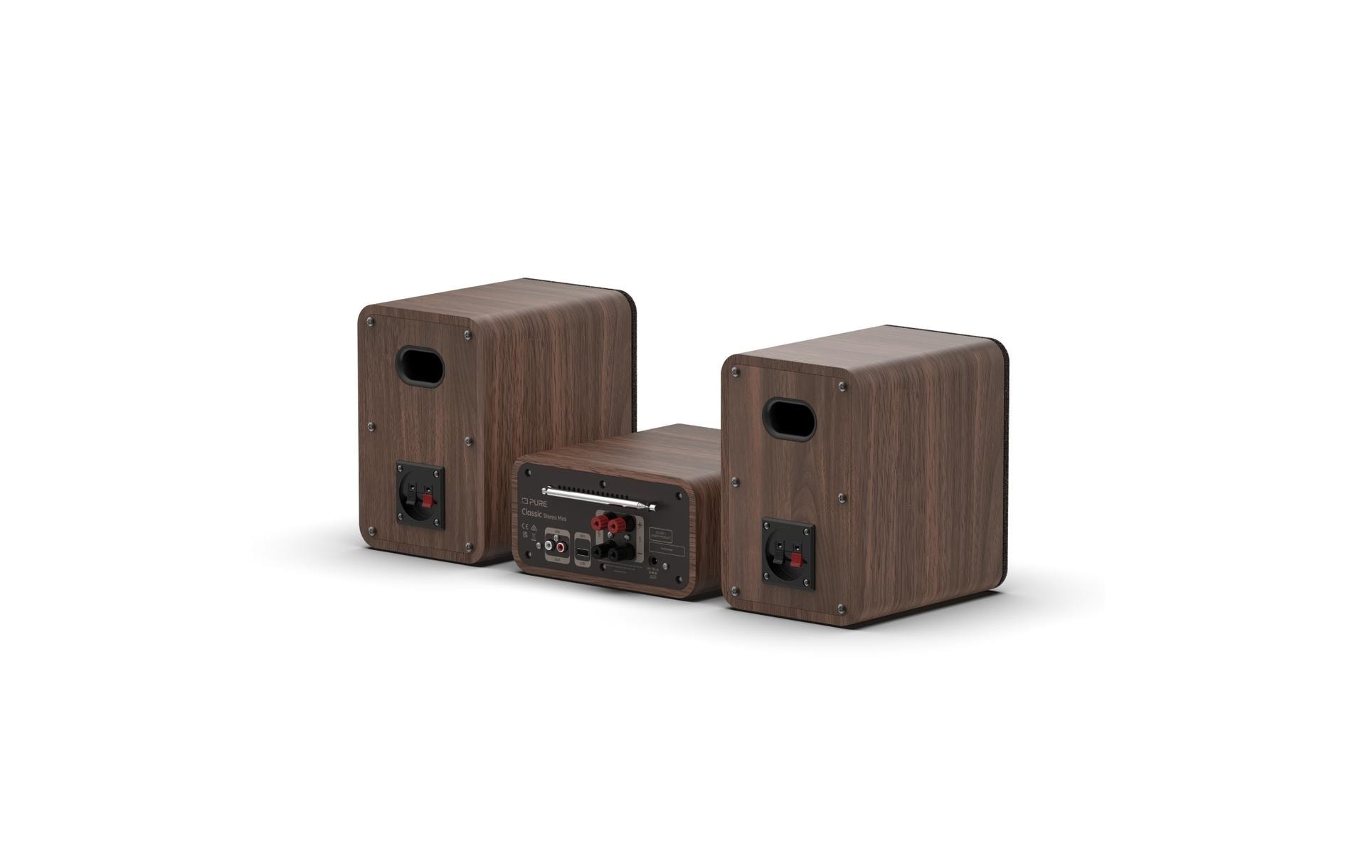 Pure Micro-HiFi Anlage Classic Stereo Mini Walnuss