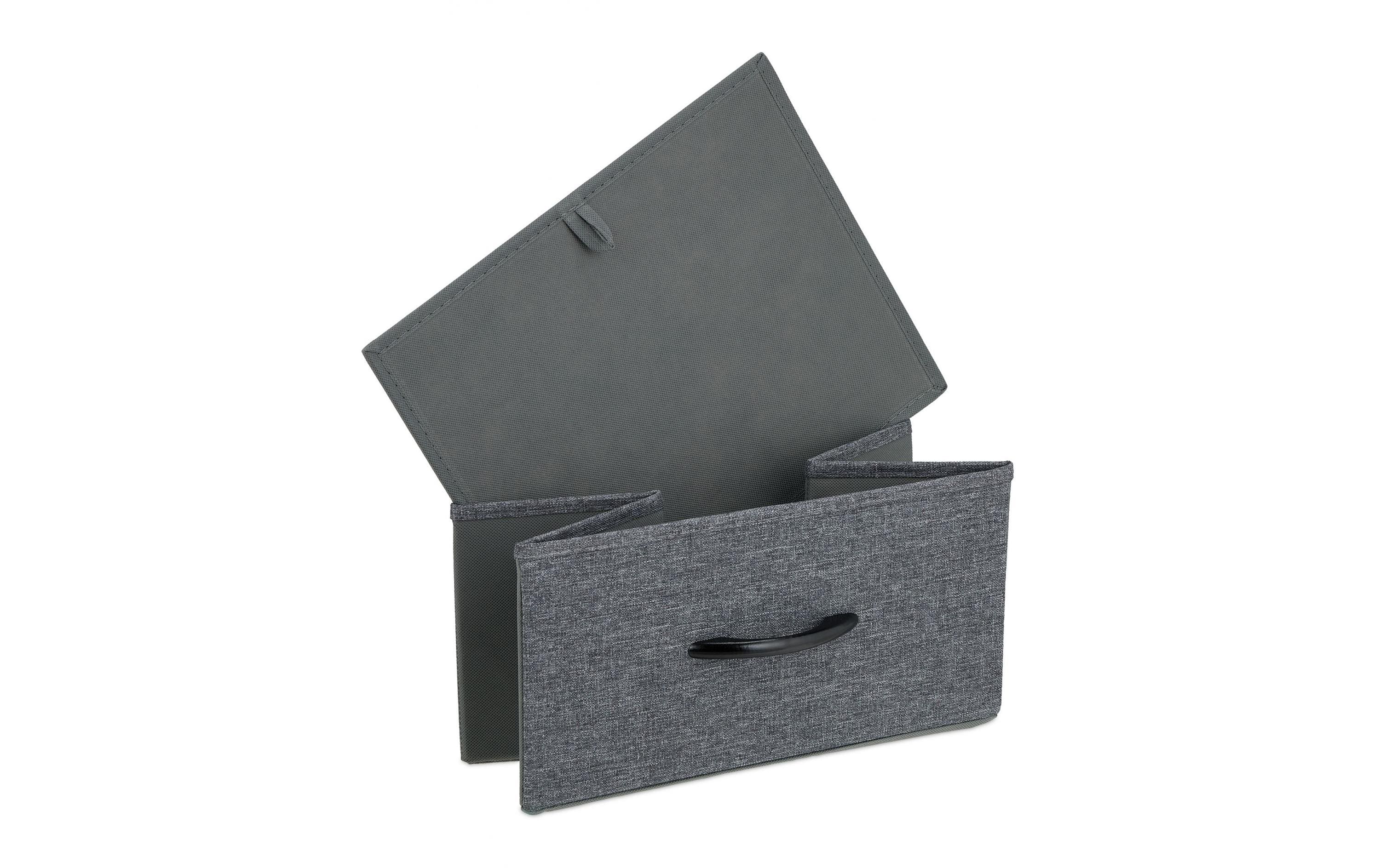 relaxdays Kommode mit 8 Schubladen 81,5 x 80 cm, Dunkelgrau/Schwarz