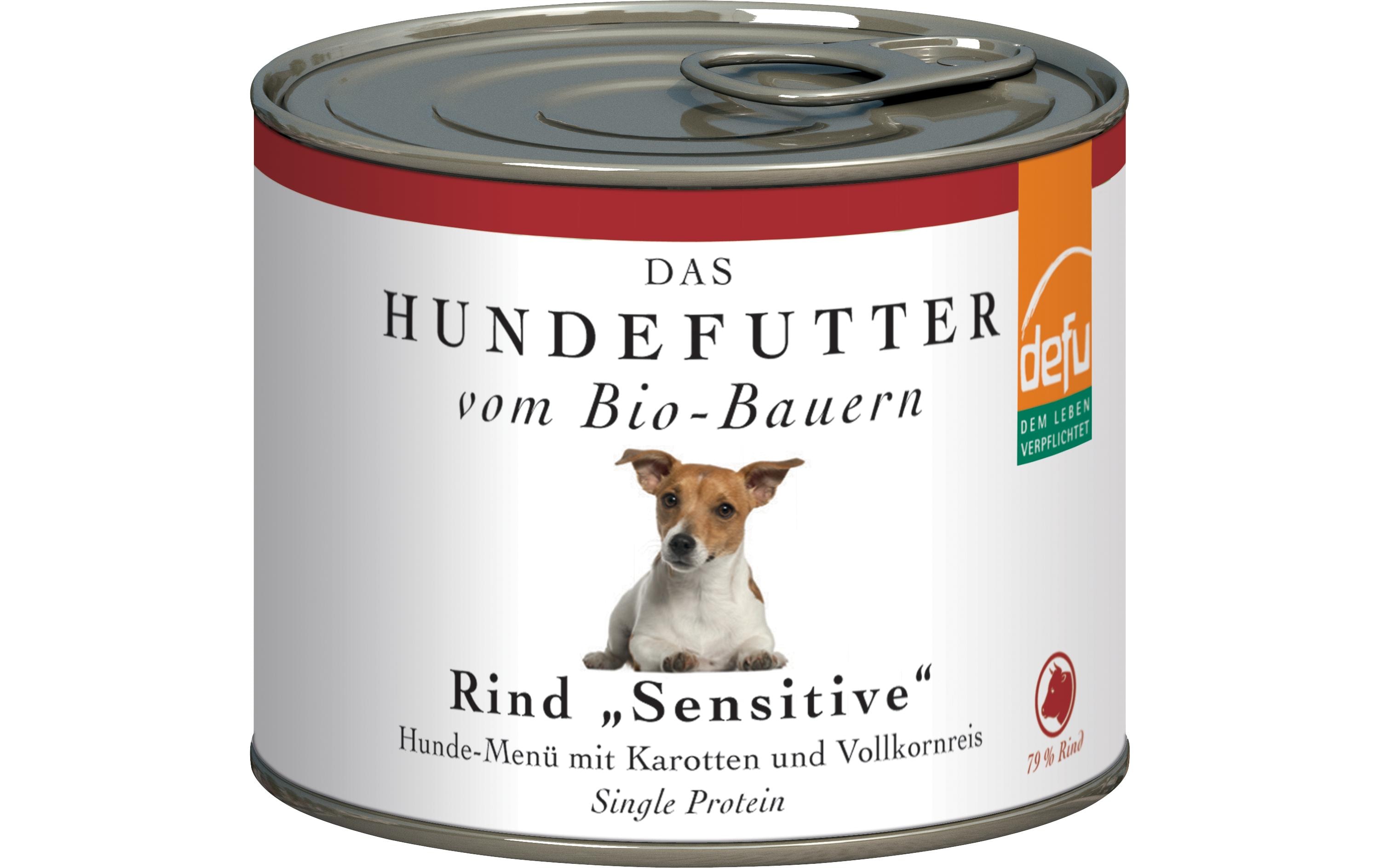 defu Nassfutter Menü Sensitiv Bio Rind, 200 g