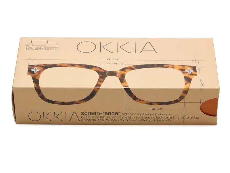 OKKIA Bildschirmbrille Giovanni Classic Havanna, +0,0