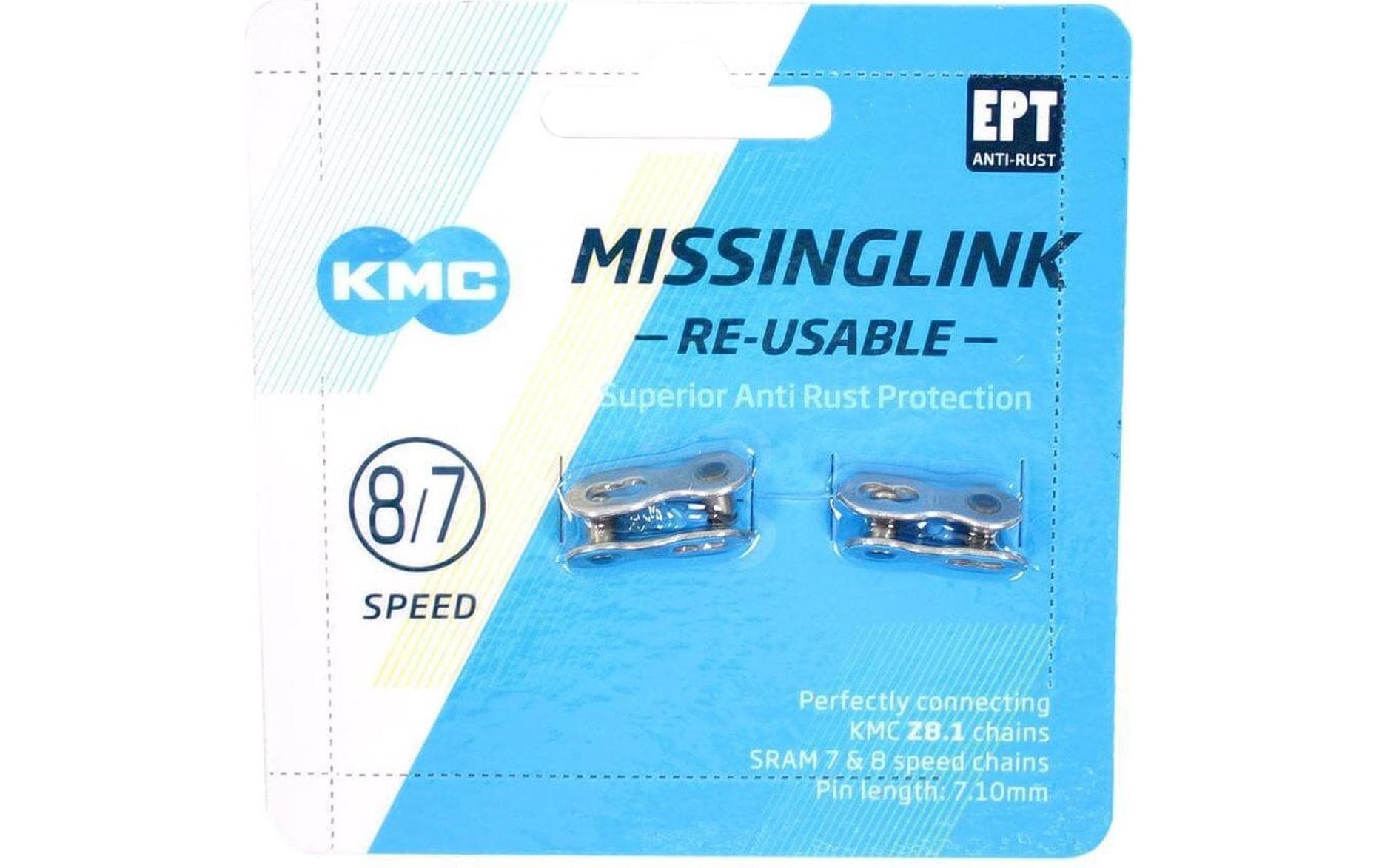 KMC Kettenschloss MissingLink 7/8R EPT 2pcs/Card