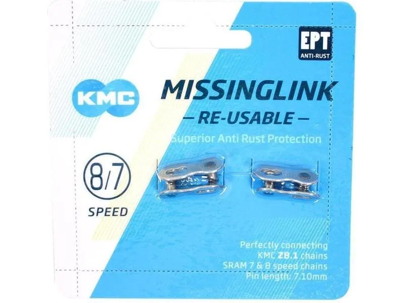 KMC Kettenschloss MissingLink 7/8R EPT 2pcs/Card KMC Kettenschloss MissingLink 7/8R EPT 2pcs/Card