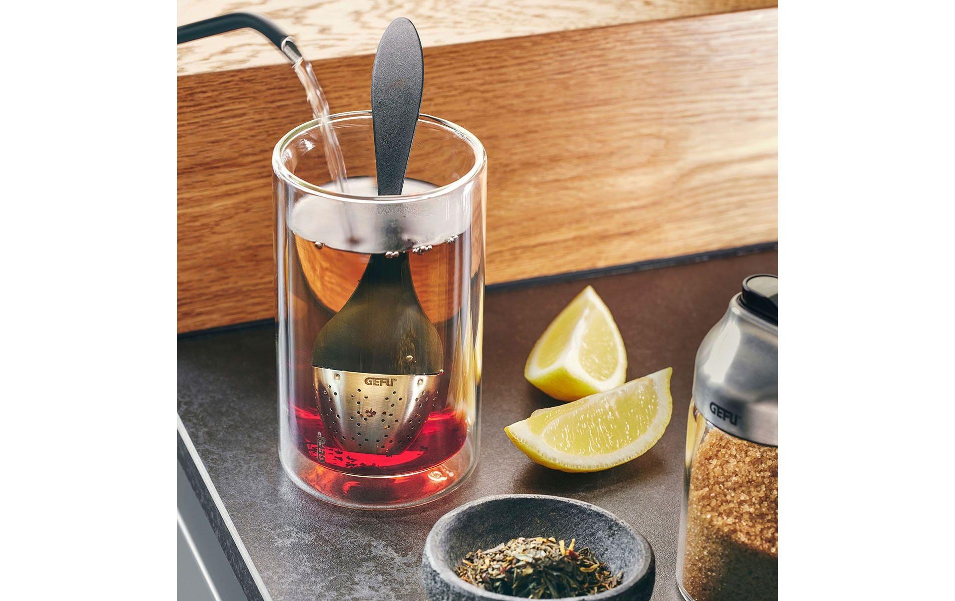 GEFU Tee-Ei Teva 16.7 cm, Schwarz/Silber