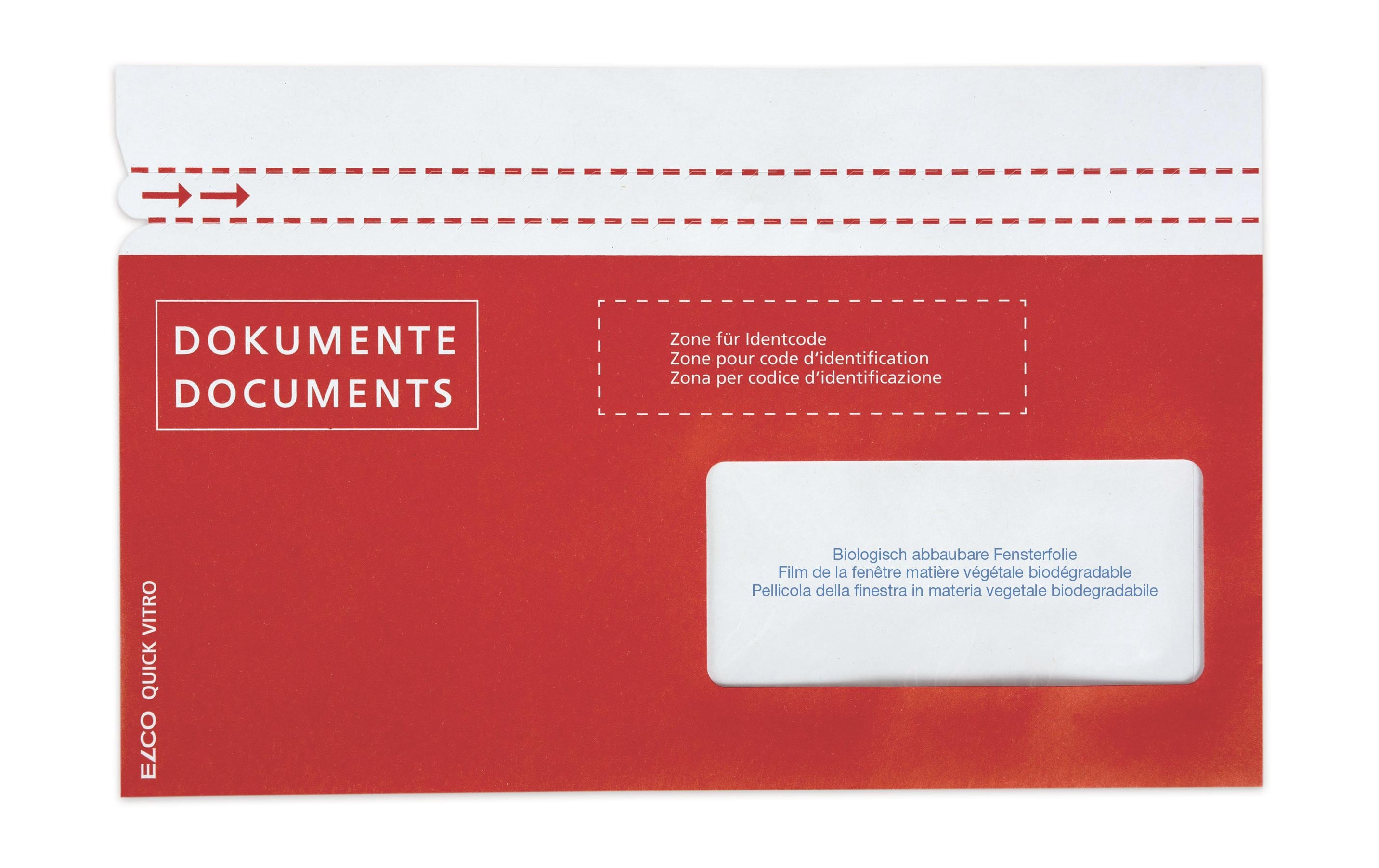 ELCO Dokumententasche aus Papier C5/6 Fenster rechts, 250 Stück ELCO Dokumententasche aus Papier C5/6 Fenster rechts, 250 Stück