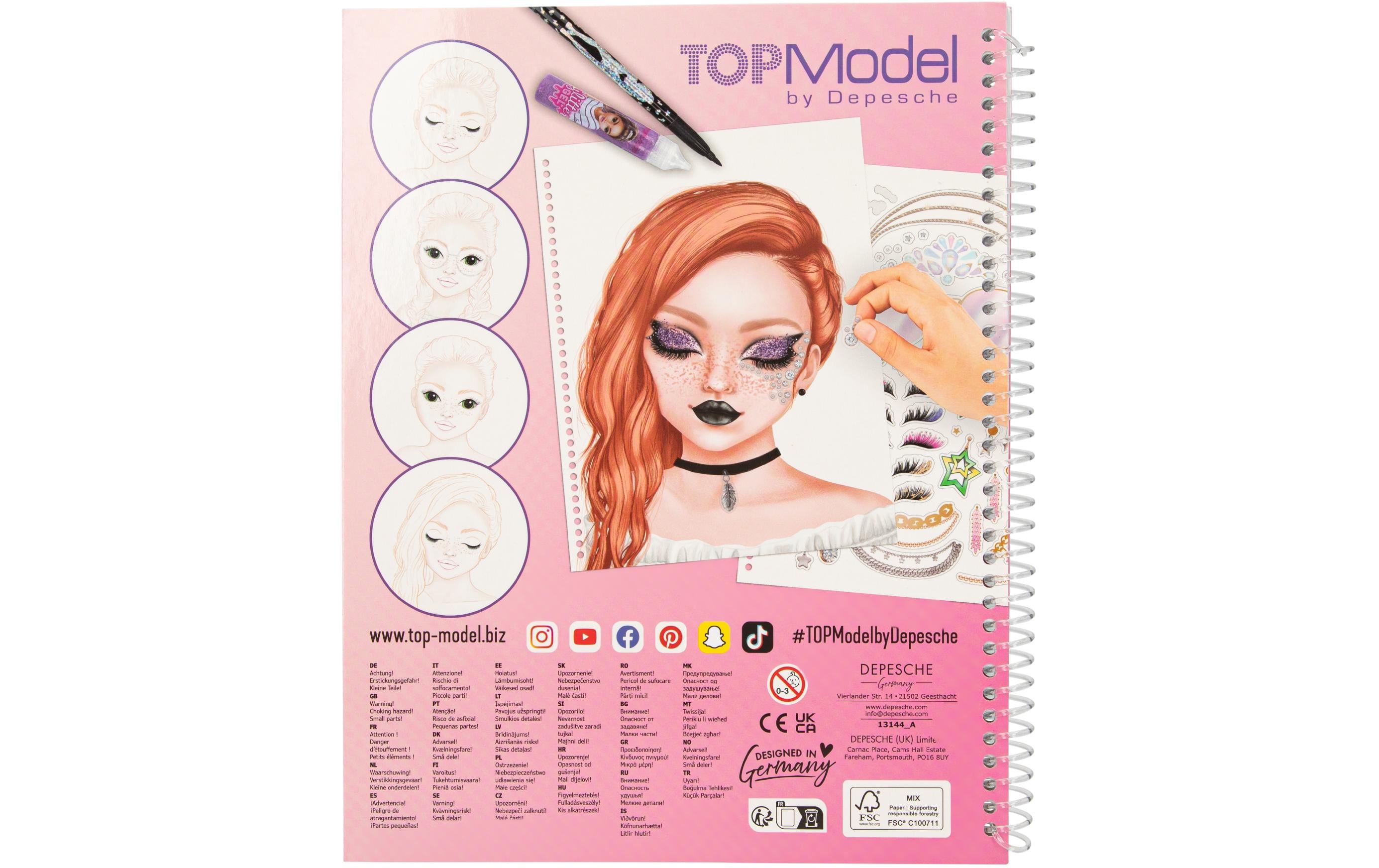 Topmodel Malbuch Make up Top Model 60 Seiten