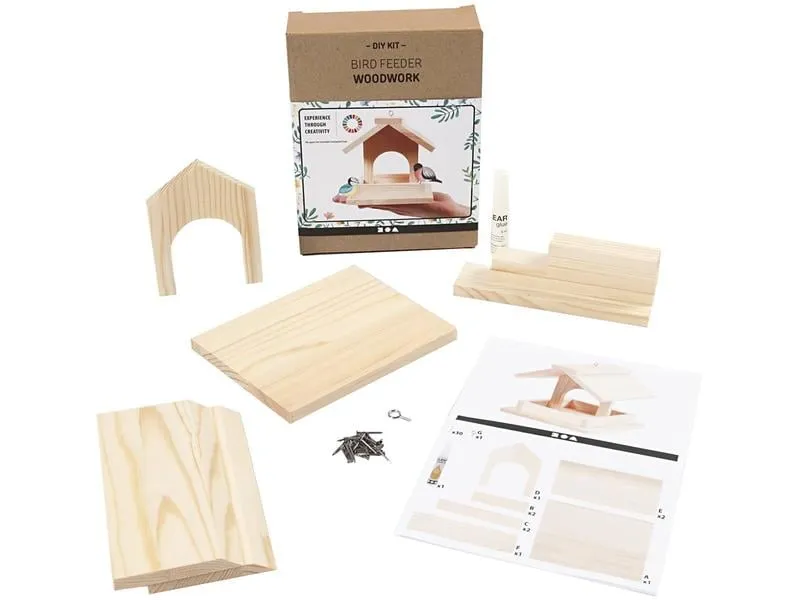 Creativ Company Holzartikel Vogelfutterhaus Set 14.5 x 11.5 x 12.5 cm Creativ Company Holzartikel Vogelfutterhaus Set 14.5 x 11.5 x 12.5 cm