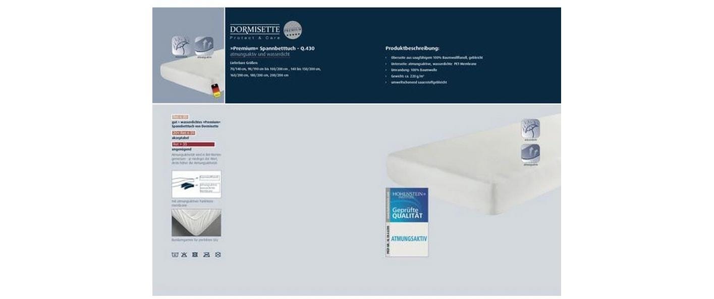 Dormisette Fixmolton Aqua Premium 90-100 x 200 cm, Weiss Dormisette Fixmolton Aqua Premium 90-100 x 200 cm, Weiss