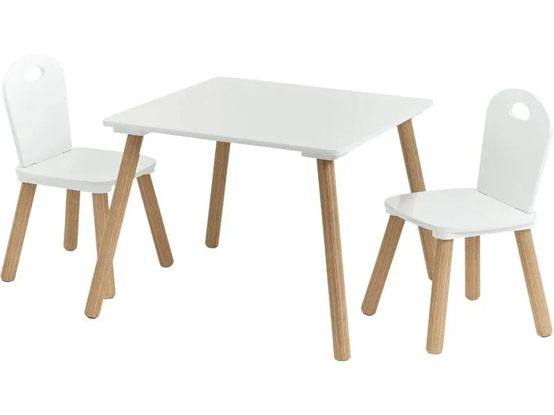 Zeller Present Sitzgarnitur für Kinder 3-teilig Nature; Weiss Zeller Present Sitzgarnitur für Kinder 3-teilig Nature; Weiss