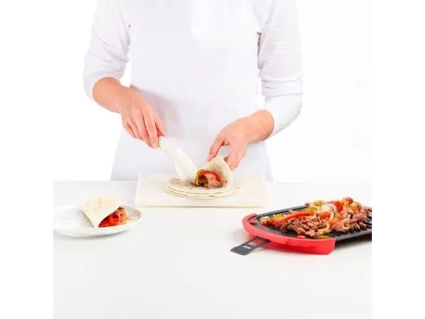 Lékué Mikrowellen-Grill XL 27 cm, Rot/Schwarz Lékué Mikrowellen-Grill XL 27 cm, Rot/Schwarz