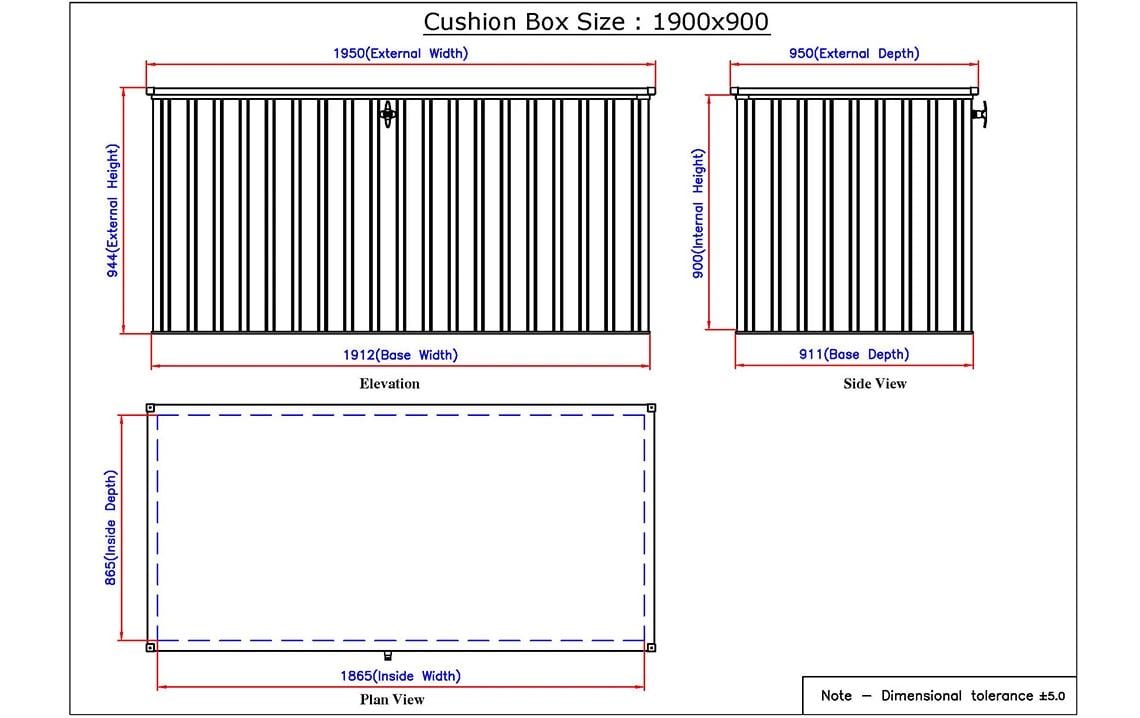 Duramax Gartenbox Metal Cushion Box 1.9 Anthrazit