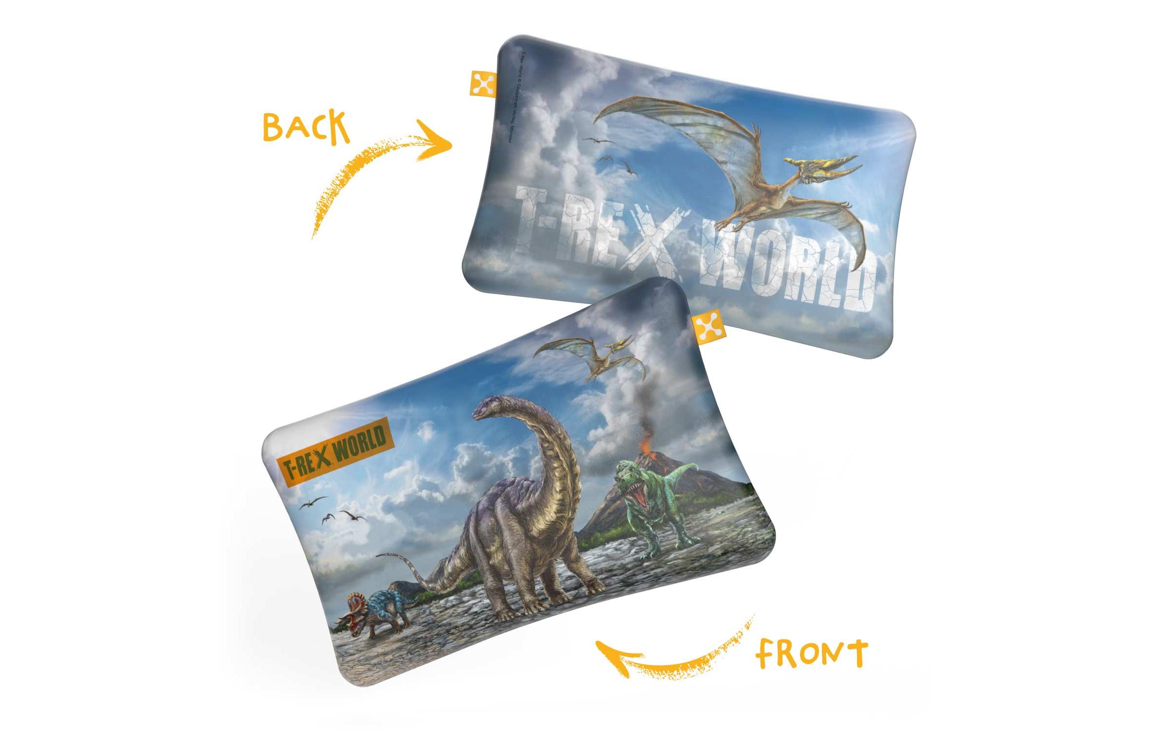 Smartsleep Kinder Kopfkissenbezug Comfort T-Rex-World 50 x 32 cm