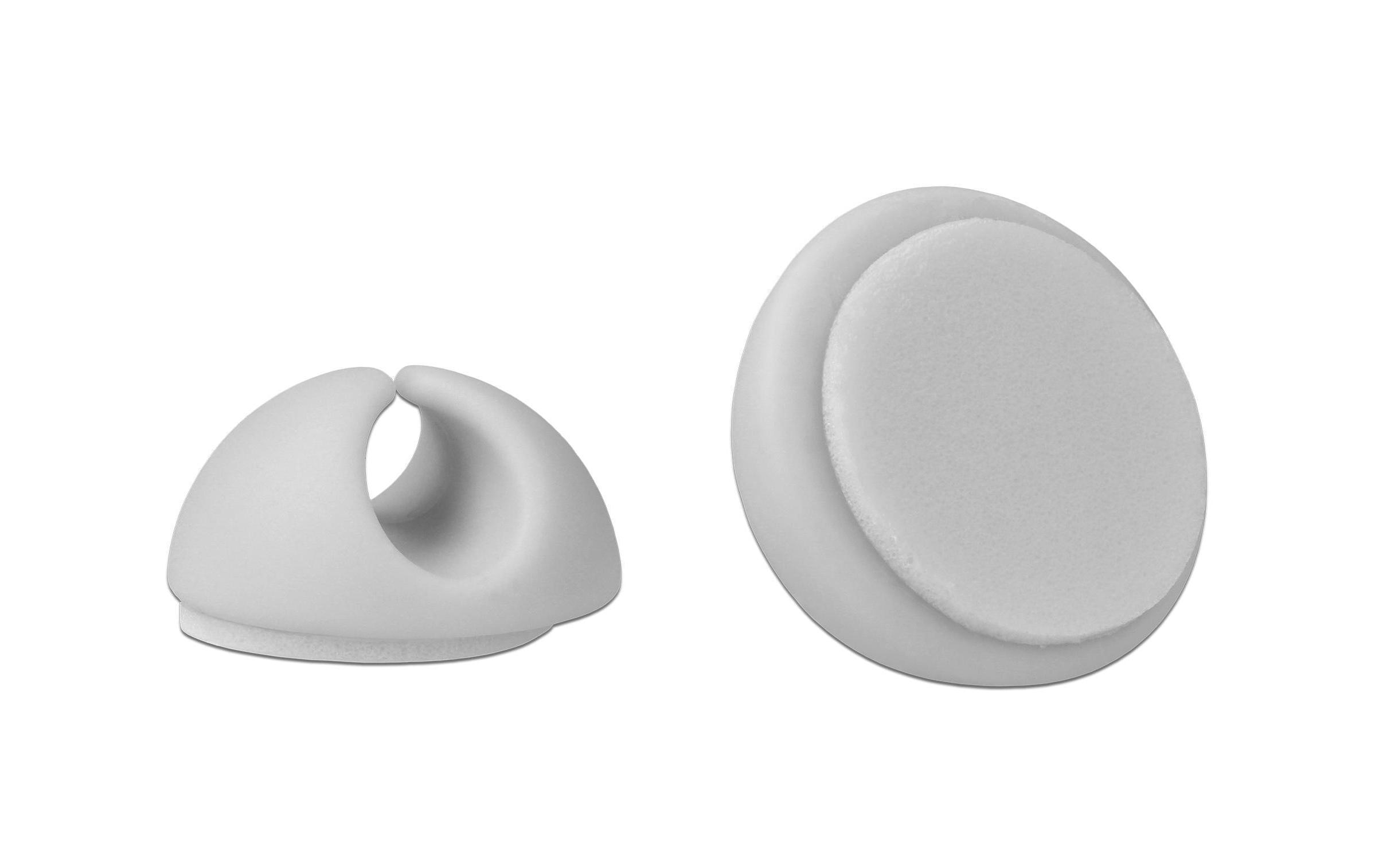 Delock Kabelhalter 6.5 mm 2x3 Stück, grau&weiss