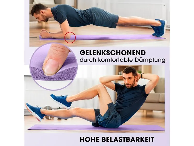 World Fitness Fitnessmatte Yamuna 183 cm x 61 cm, Lila World Fitness Fitnessmatte Yamuna 183 cm x 61 cm, Lila