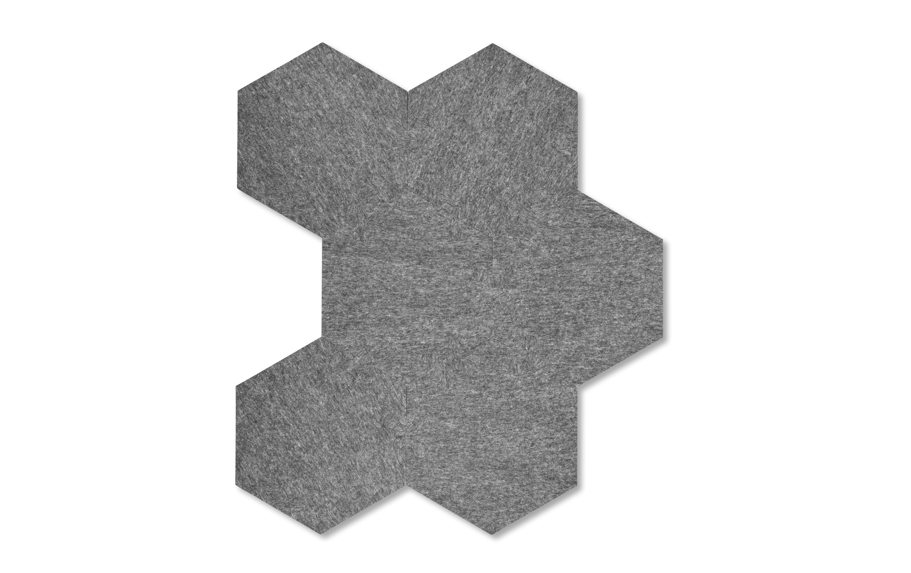 Plotony Wandfliesen Hexagon 44 x 50.5 cm Grau, 6 Platten