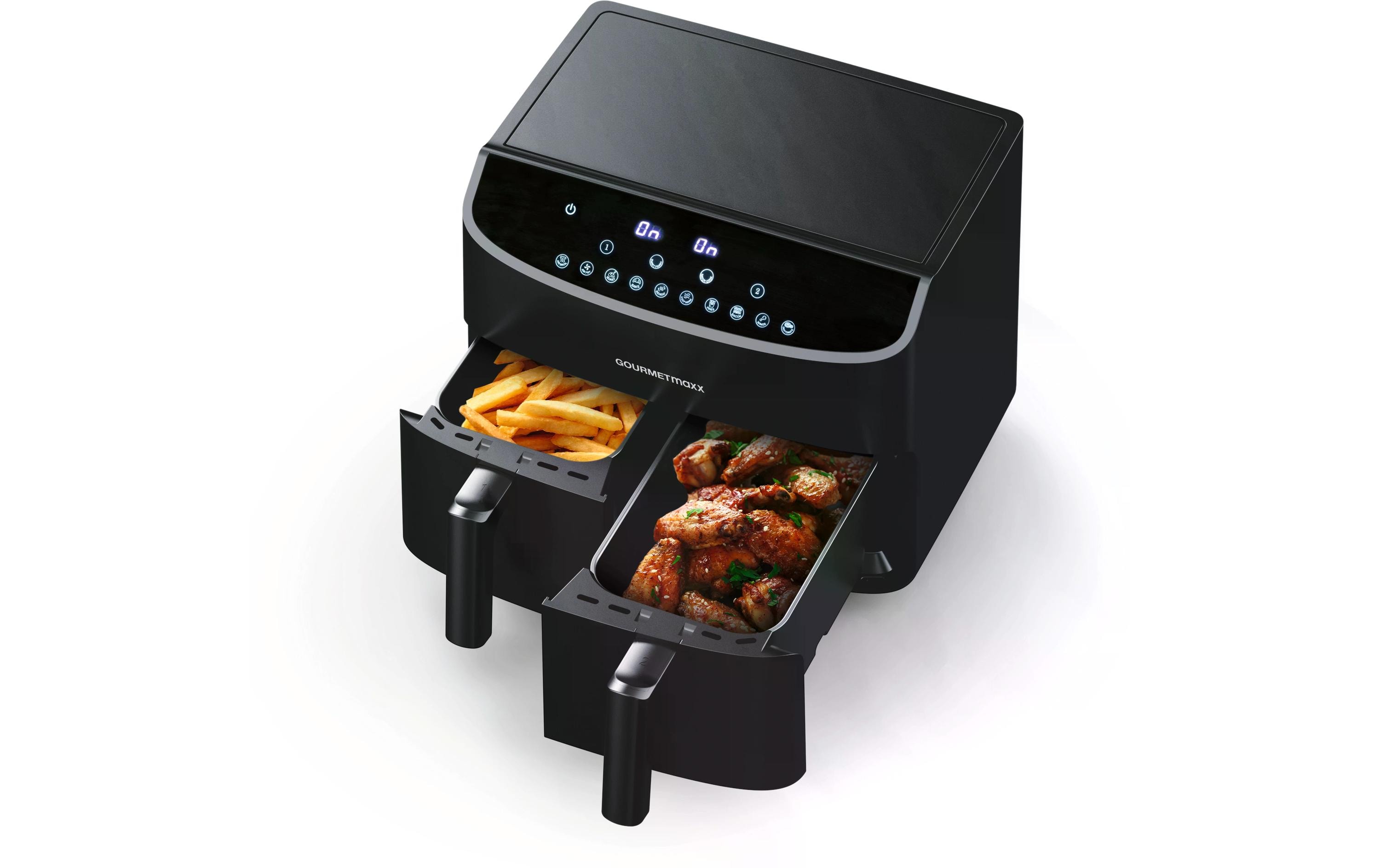 GOURMETmaxx Heissluft-Fritteuse 6 kg, Schwarz