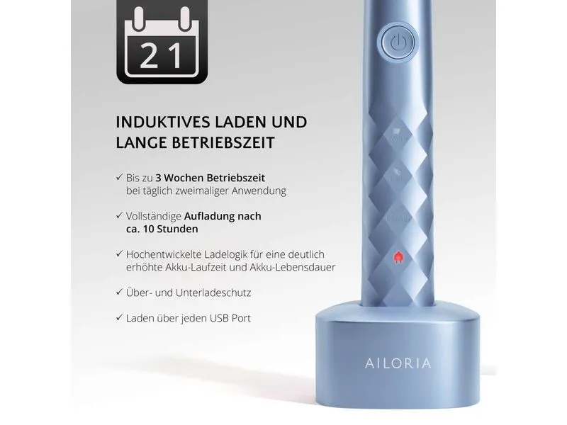 Ailoria Elektrische Zahnbürste Schallzahnbürste Shine Bright Set Ailoria Elektrische Zahnbürste Schallzahnbürste Shine Bright Set