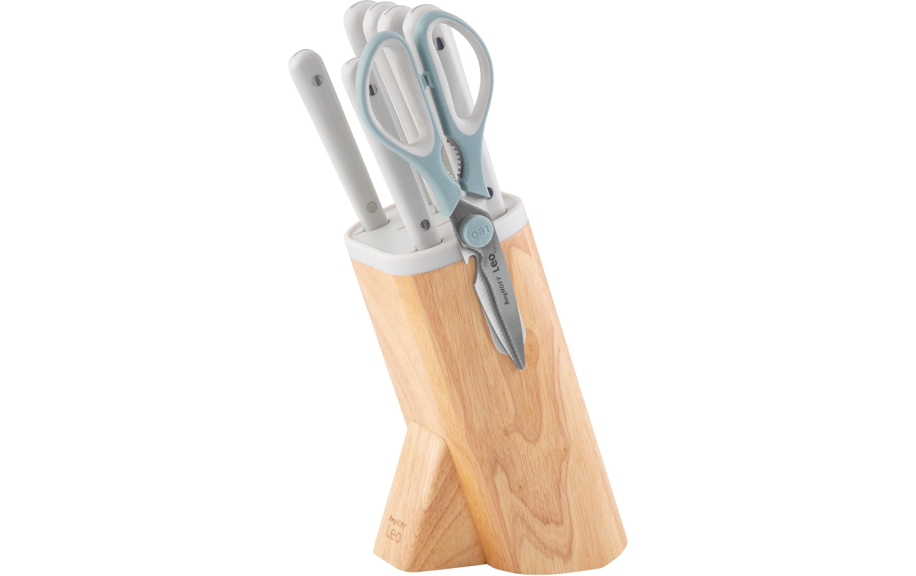 BergHOFF Messerblock-Set mit Messer Leo Spirit 7-teilig, Grau