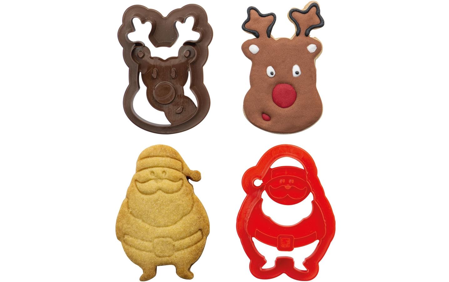 Decora Guetzli-Ausstecher Weihnachtsmann und Rentier