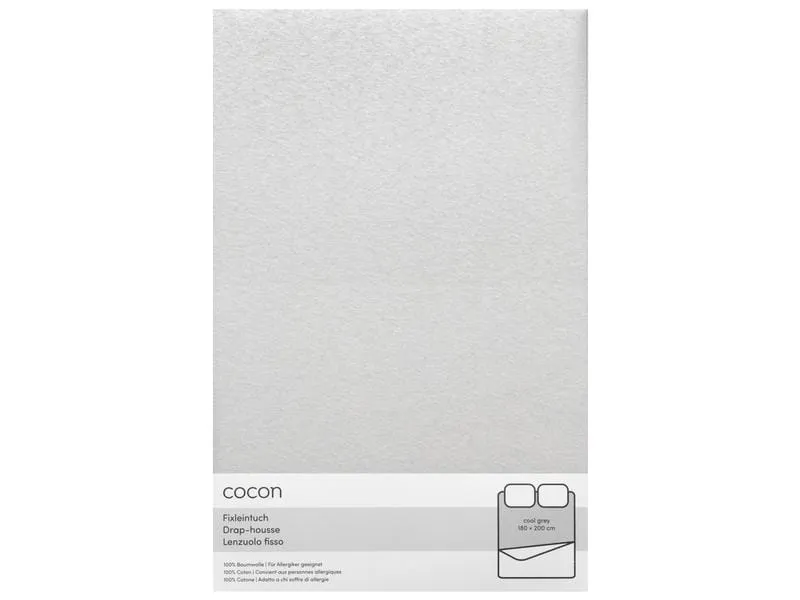COCON Fixleintuch 180-200 x 200 cm, Hellgrau COCON Fixleintuch 180-200 x 200 cm, Hellgrau