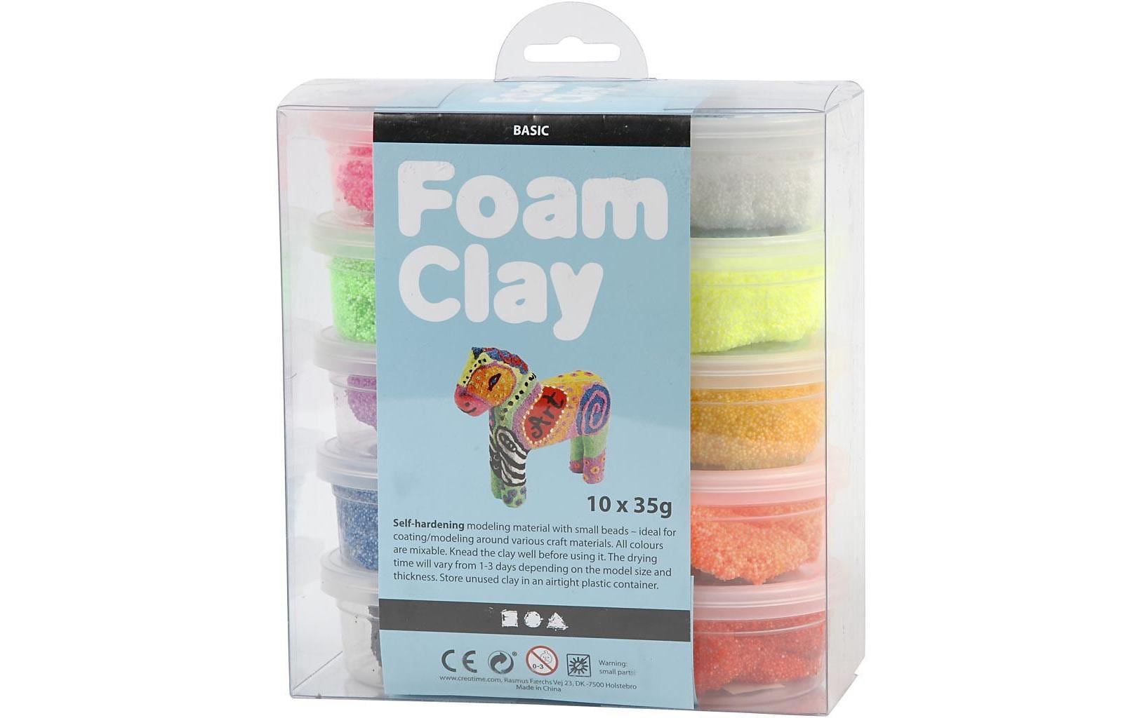 Creativ Company Modellier-Set Foam Clay Basic Mehrfarbig Creativ Company Modellier-Set Foam Clay Basic Mehrfarbig