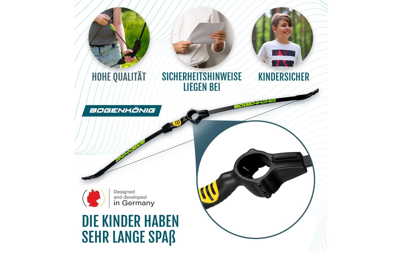 Bogenkönig Bogenschiess-Set mit Köcher 15 lbs