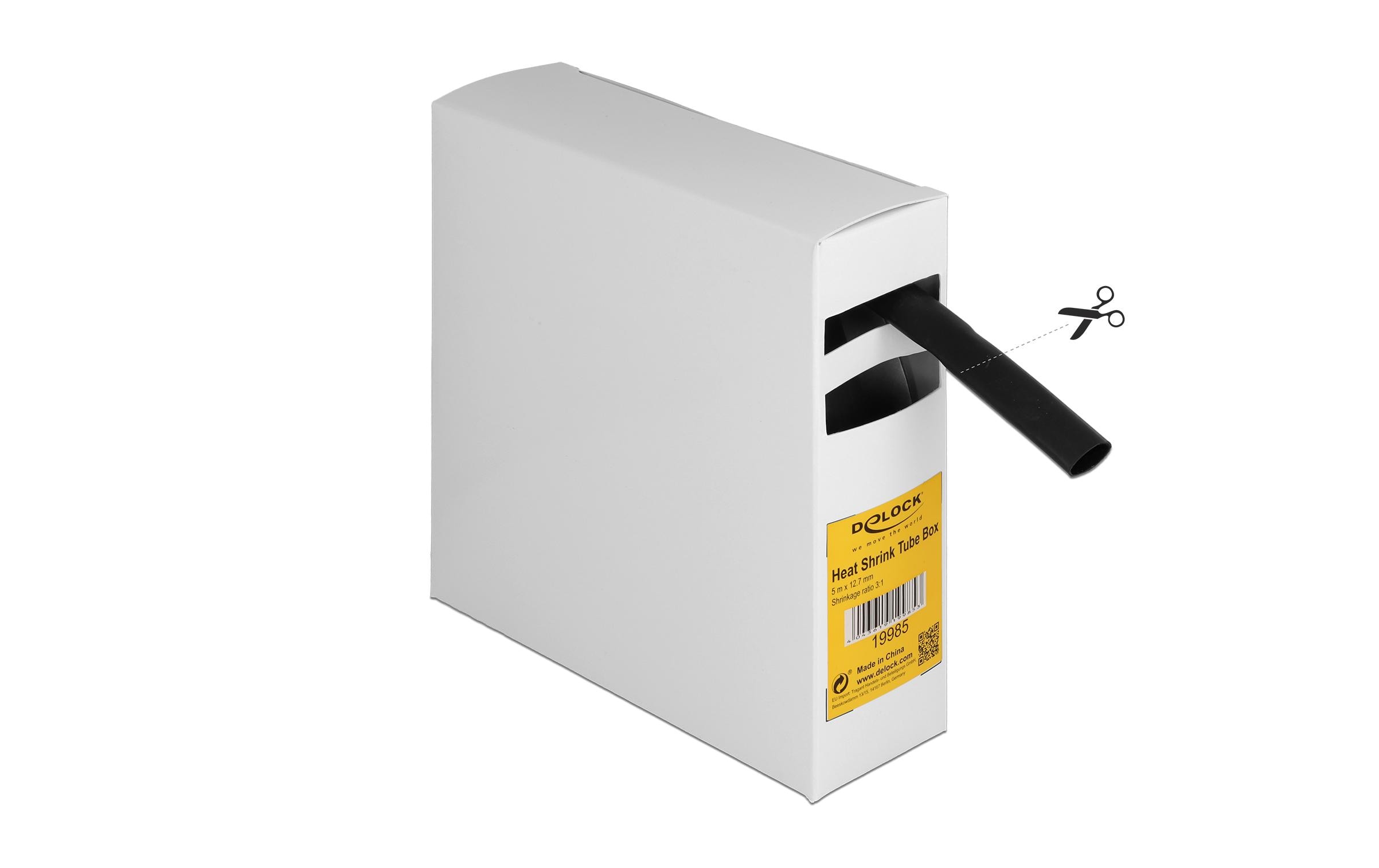 Delock Schrumpfschlauch Box mit Innenkleber, 5 m x 12.7 mm Delock Schrumpfschlauch Box mit Innenkleber, 5 m x 12.7 mm