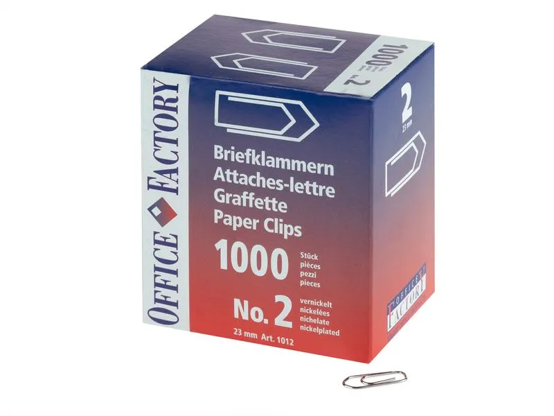 Smart Office Büroklammer Gr. 2, Länge 23 mm, 1000 Stück Smart Office Büroklammer Gr. 2, Länge 23 mm, 1000 Stück