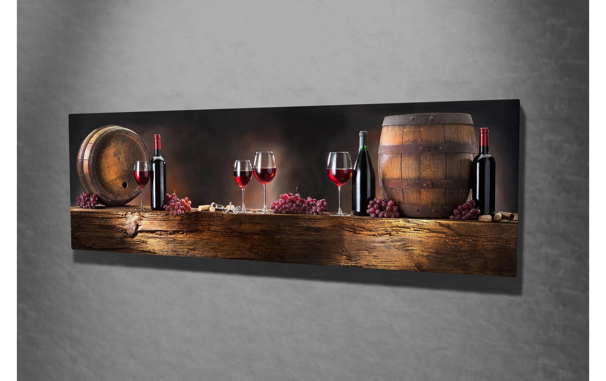 Wallxpert Bild Wein 30 x 80 cm