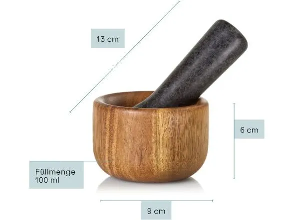 AdHoc Taru 9 cm, Holz/Granit AdHoc Taru 9 cm, Holz/Granit
