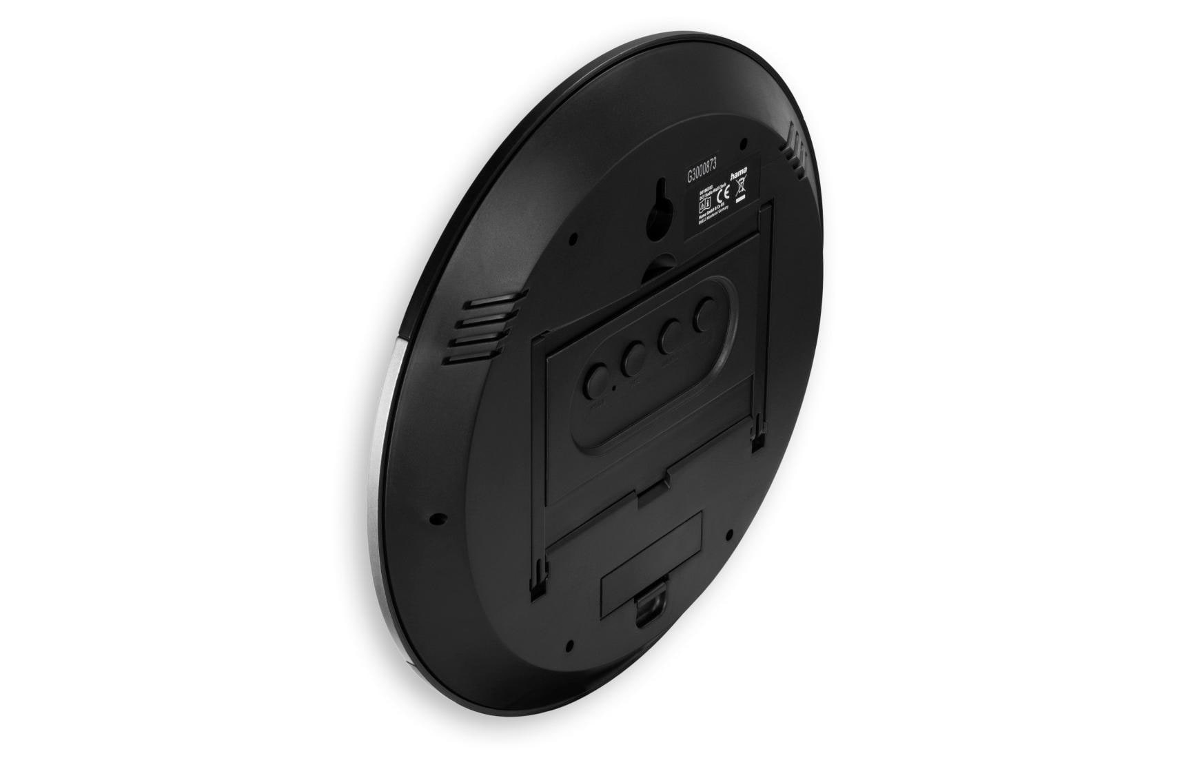 Hama Wanduhr Ischia Ø 24.5 cm, Schwarz/Silber