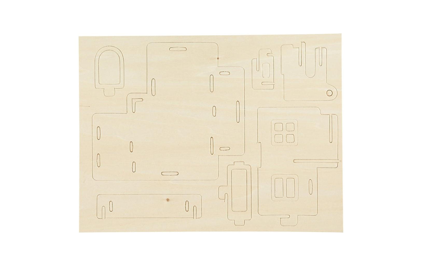 Creativ Company Mini-Haus 3D mit Balkon