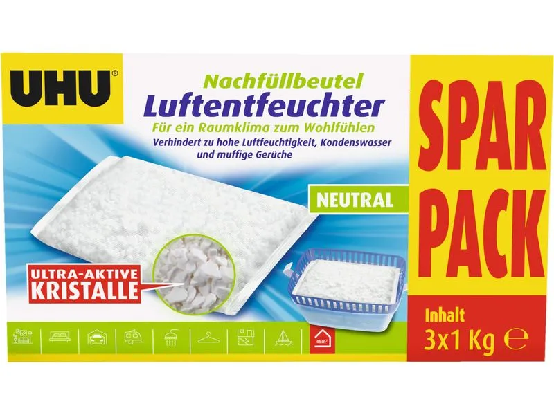 UHU Luftentfeuchter 3 x 1 kg