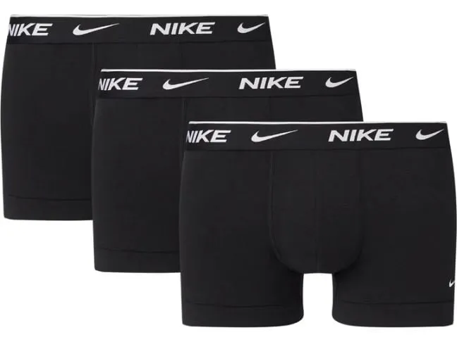 NIKE Boxershorts 3 Pack Trunk L, black