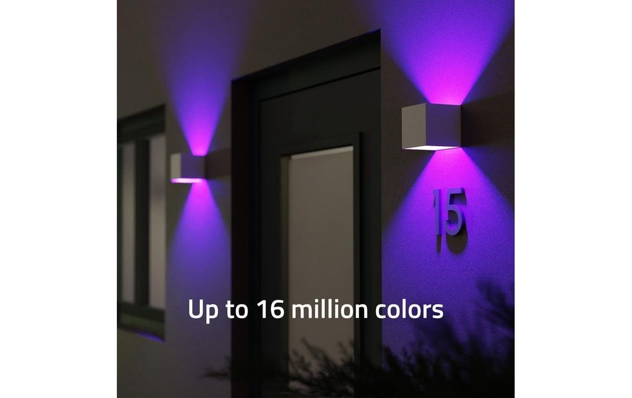 hombli Gartenleuchte Smart Wall Light 2 x 3W, RGB+CCT, Weiss
