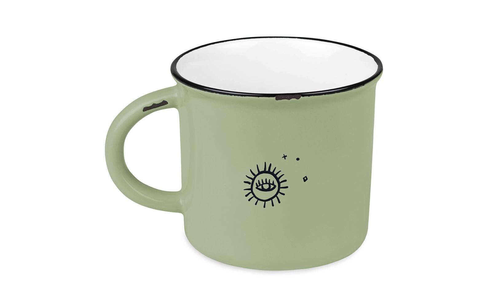 Grafik Werkstatt Vintage Becher Bergglück Abenteuer