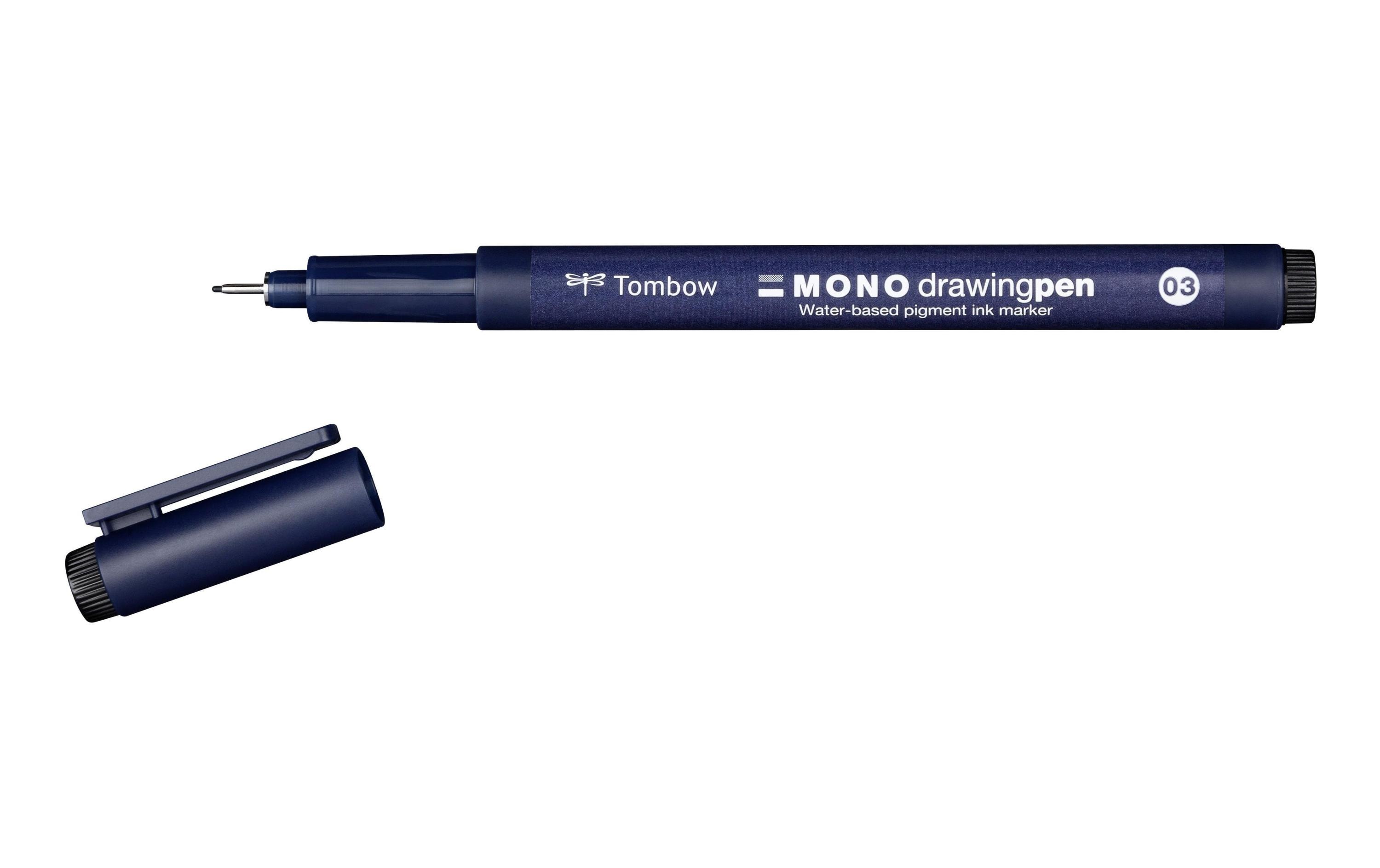 Tombow Fineliner Mono Drawing Pen Fein (F), Schwarz