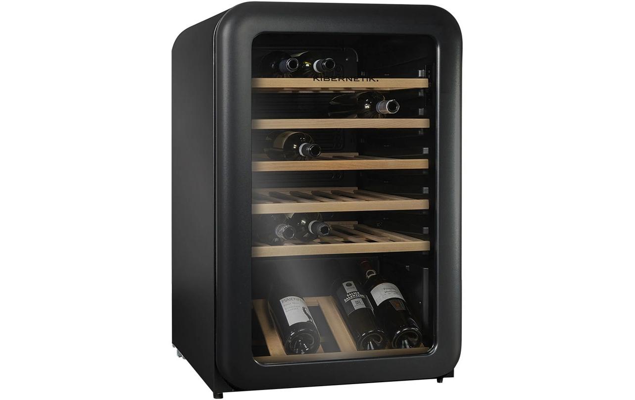 Kibernetik Weinkühlschrank WKH49S Rechts, Schwarz