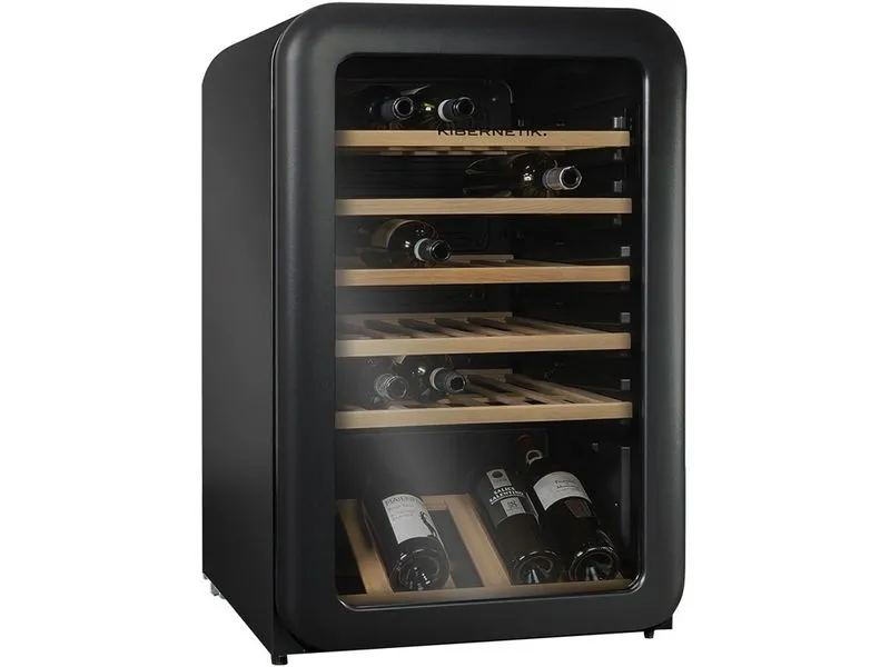 Kibernetik Weinkühlschrank WKH49S Rechts, Schwarz Kibernetik Weinkühlschrank WKH49S Rechts, Schwarz
